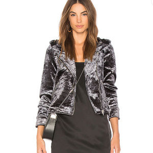 BLANKNYC Velvet Moto Jacket